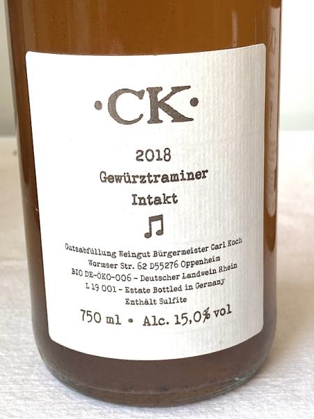 Carl Koch, Gewürztraminer Intakt 2018