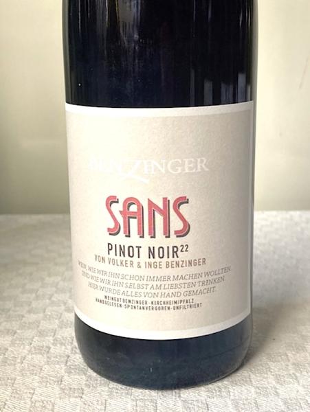 Weingut Benzinger, Sans Pinot Noir 2022