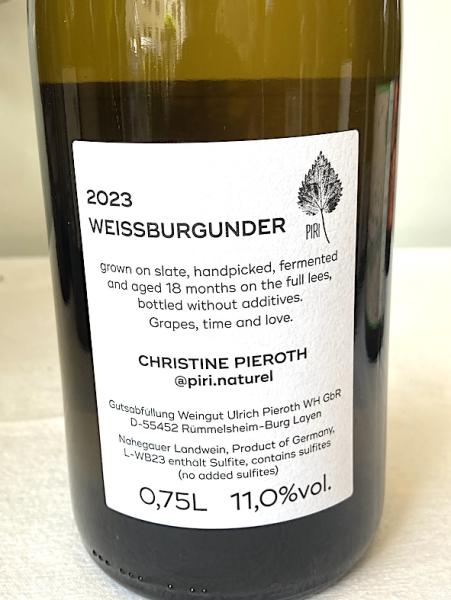 Piri Naturel, Weißburgunder 2023